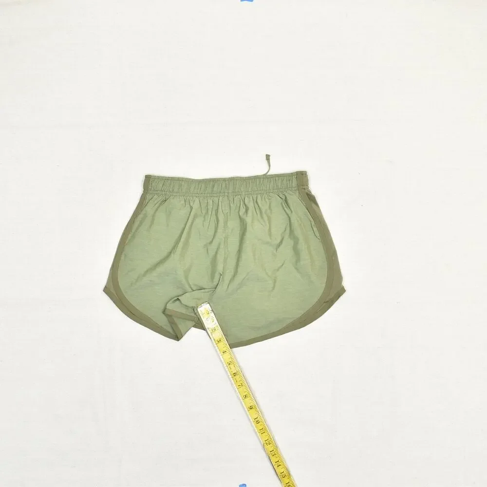 Nike Women's Sweat Shorts Gym Workout Drawstring Polyester Green Size S Dri Fit